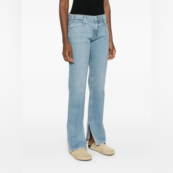 PAIGE Celeste Jolene Pocket Straight Leg Jeans in Wrenley Distressed - Picture 2 of 12